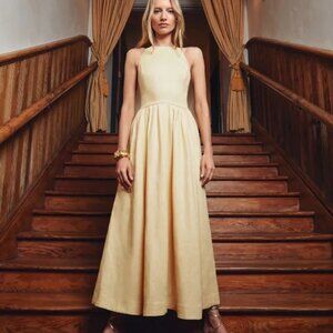 NWT Reformation Percy Linen Dress 4 Parmesan